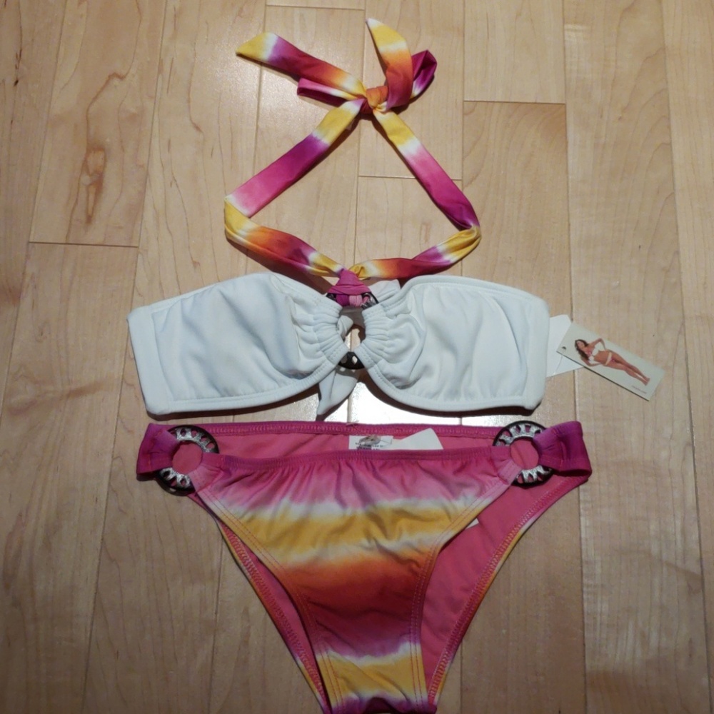 Raisins Brazilian bandeau top,S  bottom XS